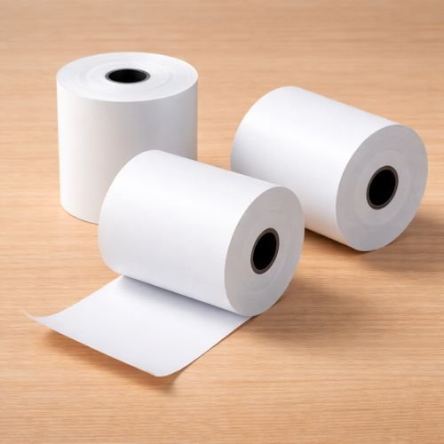 High-quality thermal paper rolls manufactured by Dodiya Enterprise in Himatnagar
